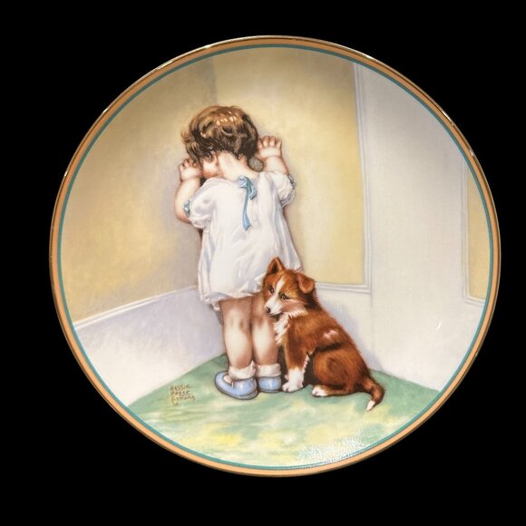 Vintage Bessie Pease Gutmann Porcelain Collector Plates, Child & Dog, Set of 4 - Picture 2 of 10